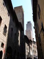 San Gimignano-Blick durch Via S.Matteo